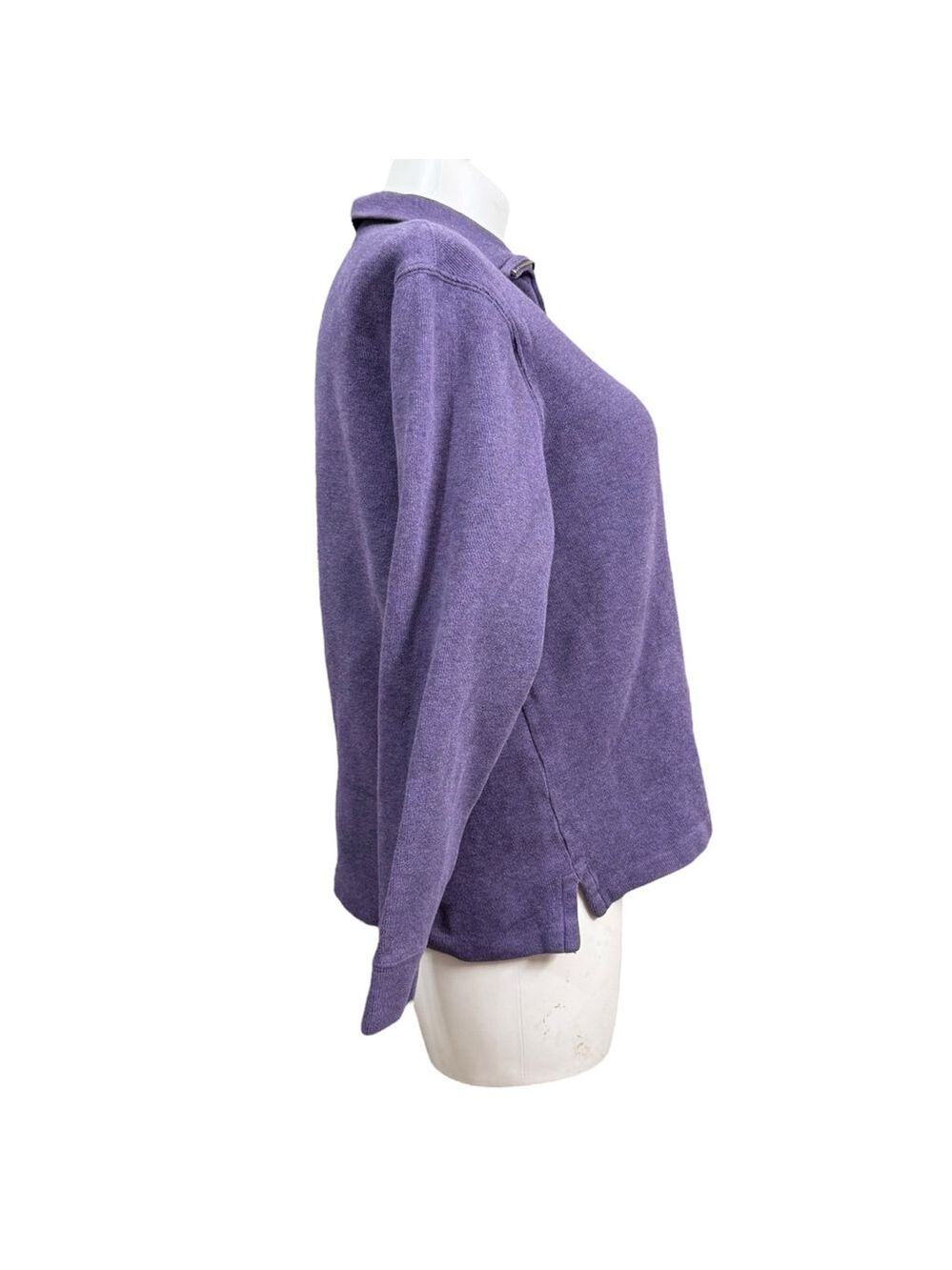 Polo Ralph Lauren Women’s Purple Quarter Zip Sweater Size Large - Picture 5 of 8